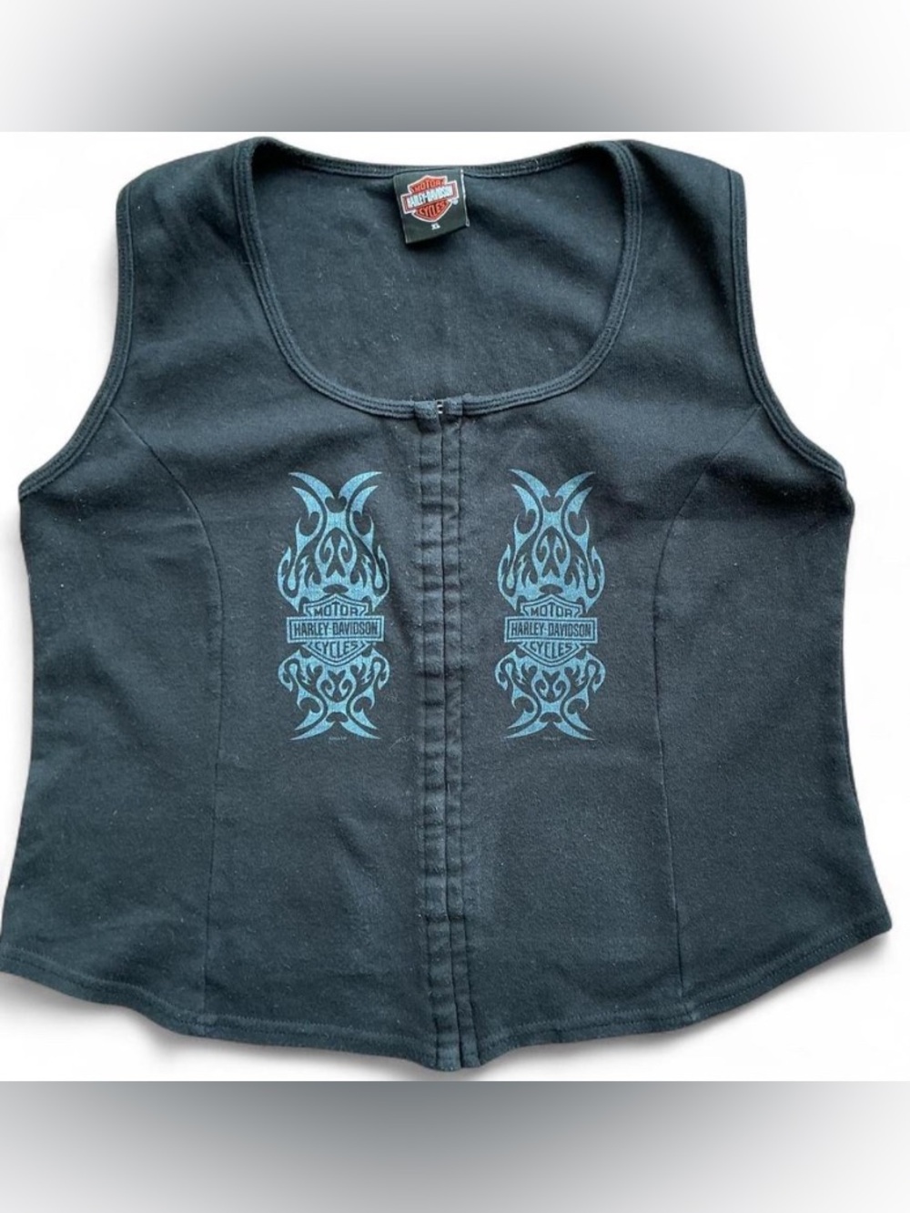 Vintage Bikercore Grunge Black Harley Davidson Tank Top